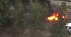 Explosion rocks Moscow region as car goes up in flames 'with driver inside'