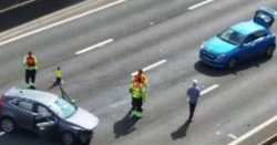 M25 traffic LIVE: Motorway closed with all cars stopped near Godstone - long delays