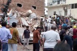 Horror as 'at least 50 students' feared trapped as building collapses in Delhi