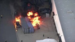 Los Angeles helicopter crash LIVE: Chopper 'goes down' near fatal bus crash scene